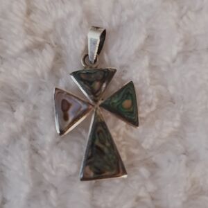 "Taxco artist initials 'APS' with Eagle Mark 3" Sterling Silver 925 Cross